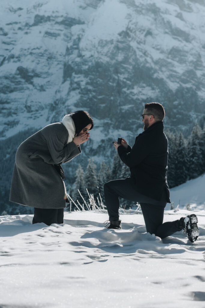 Surprise proposal in Lauterbrunnen, Switzerland