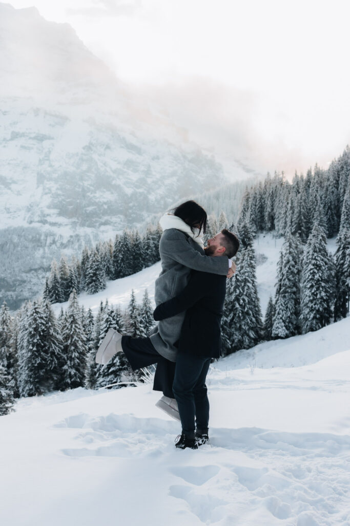 Surprise proposal in Lauterbrunnen, Switzerland