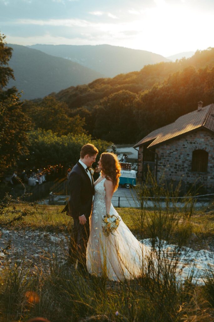 Golden Hour Wedding Portraits, Switzerland